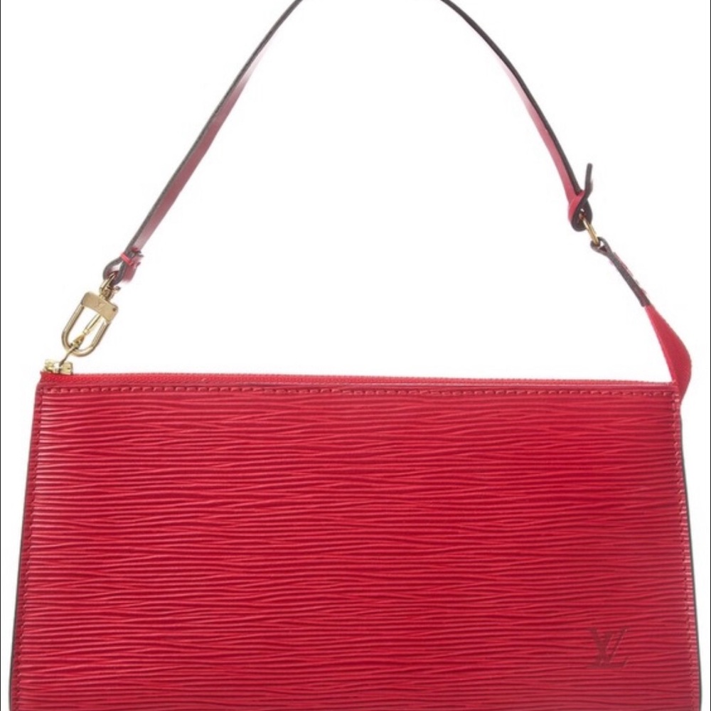 Authentic Louis Vuitton Red Epi Leather Pochette - Picture 2 of 7